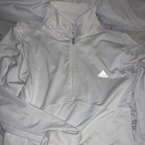 White silk half zip!